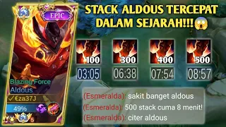 ALDOUS 500 STACK CUMA 8 MENIT!! GINI RAHASIANYA | ALDOUS BEST BUILD 2023 - MOBILE LEGENDS