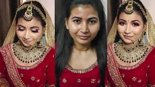 Bridal Makeup | poojastyles1 | Makeup transformation #indianbride #shorts #youtubeshorts