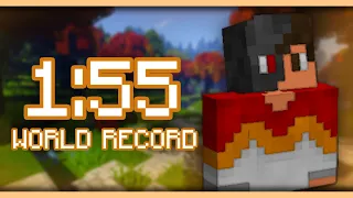 (1:55.342) WORLD RECORD - Minecraft Set Seed Glitchless [FWR]