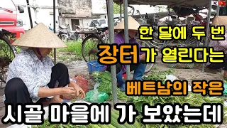 [베트남부부] 한 달에 두 번 장터 가 열리는 베트남 작은 시골 마을 베트남 아내와 가 보았습니다 | Vietnamese villages where markets are held