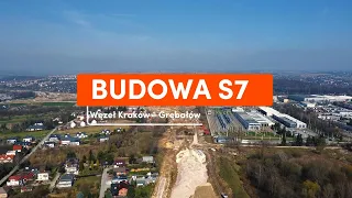 NOWA HUTA: Budowa S7 - węzeł Grębałów, 20.03.2024