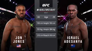 Jon Jones vs Israel Adesanya | Full Fight | UFC Simulations #6