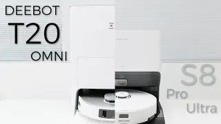 Robot Vacuum battle! Ecovacs T20 OMNI vs Roborock S8 Pro Ultra