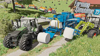 Mountain Farmer makes 30 silage bales using GOWEIL equipment | Farming Simulator 22