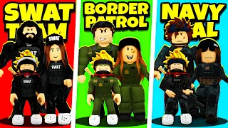 SWAT vs BORDER PATROL vs NAVY SEAL in Roblox Brookhaven RP!!