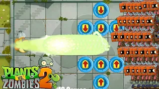 PvZ 2 Funny - Every Plant Level 100 Using 10 Projectile Vs 100 Brickhead Zombie