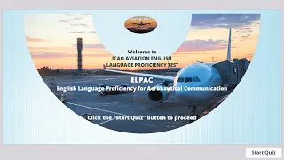 Aviation English Language Proficiency Test / Proficiency Test 1