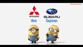 Mitsubishi lance vs Subaru minions