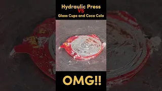 Hydraulic Press VS Glass Cups and Coca Cola Crushing Machine Experiment