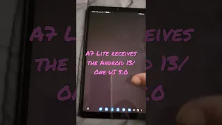 Samsung Galaxy Updates the A7 Lite to Android 13 !!! Look!!!!!