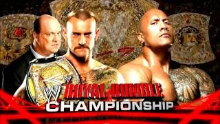 WWE Royal Rumble 2013 CM Punk vs The Rock Match Card