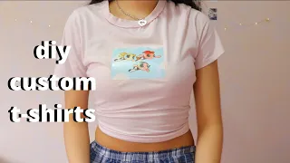 diy graphic tee without transfer paper!