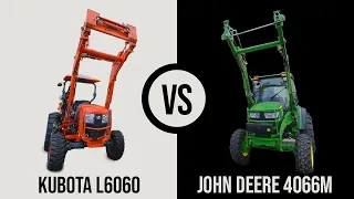 JOHN DEERE 4066R VS KUBOTA L6060 TRACTOR COMPARISON 🚜👨‍🌾