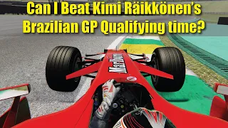 Can I beat Kimi Raikkonen's 2007 Brazilian GP Qualifying Time?