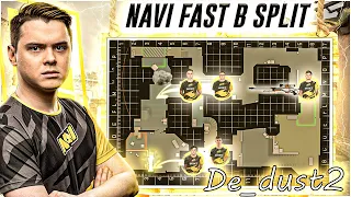 NAVI Dust2 FAST B Split (CS:GO Strategy Breakdown)