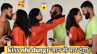 Finally Soniya Mujhse Pareshan 😟 prank on girlfriend ( gone romantic prank ) kiss prank veer samrat