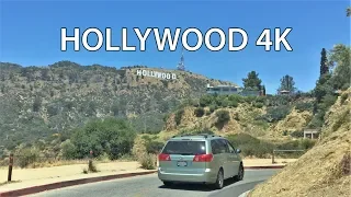 Driving Downtown - Hollywood Sign 4K - USA