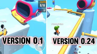 Stumble Guys Old Version Vs New Version || Stumble Guys Version 0.1 Gameplay,secret Maps🤔