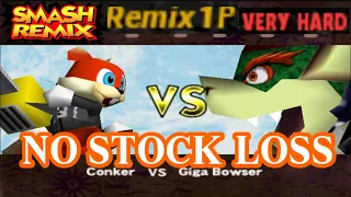 Smash Remix Classic Mode Remix 1P Gameplay with Conker (VERY HARD) No stock loss