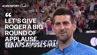 Djokovic Discusses Injuries, Federer & Sings Happy Birthday To Mum After Reaching SFs! 😅 | Eurosport