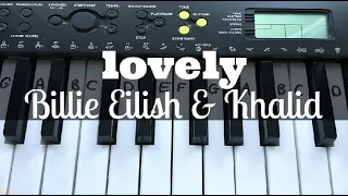 lovely - Billie Eilish & Khalid | Easy Keyboard Tutorial With Notes
