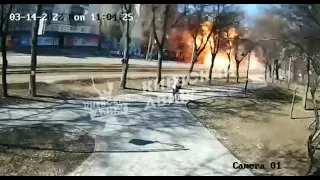 Відео ракетного обстрілу росіянами Куренівки у Києві