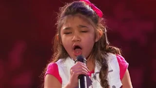 Angelica Hale - singing "GIRL ON FIRE ",  Golden Buzzer From Chris Hardwick AGT 2017