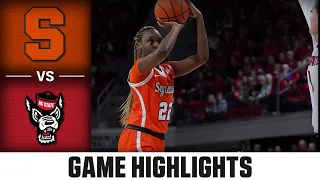 Syracuse vs. NC State Game Highlights | 2023-24 ACC Women's Basketball