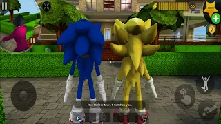 Playing as Sonic Boom and Super Sonic in Scary Teacher 3D | Troll Miss T Every Day