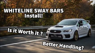 WRX STI Whiteline Sway Bar Install! Is it Worth it ?