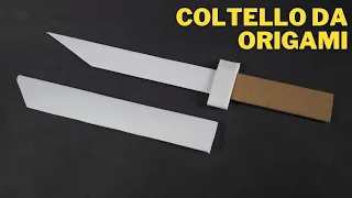 how to make a paper knife - Origami knife 🔥