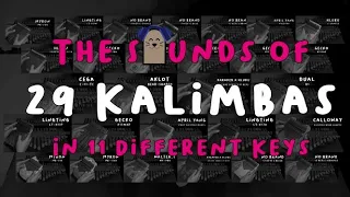 Kalimba Comparison - The sounds of 29 kalimbas in 11 different keys