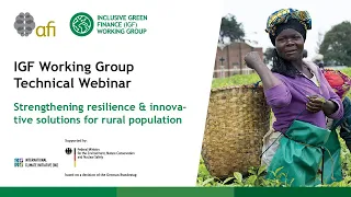 Strengthening Resilience & Innovative Solutions for Rural Population - IGFWG Webinar