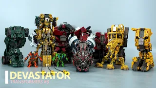 【Stop Motion】DEVASTATOR Combined! Devil Saviour Movie Constructicons Robot Toys (COMPLETE!)