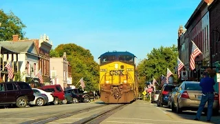 Street Running Trains!  Freight Trains Right Down The Middle Of Main Street!!