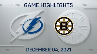 NHL Highlights | Lightning vs. Bruins - Dec. 4, 2021