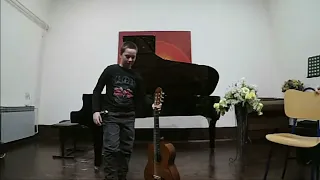 Nothing else matters on classic guitar - First guitar concert - 10 yo playing