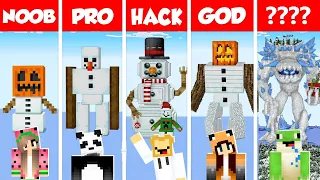 CAŁE KIDOWICE vs NOOB VS PRO w Minecraft! (edycja zimowa)