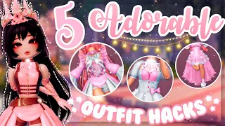 5 CUTE OUTFIT HACKS ✨🌷 YOU MUST TRY! Royale High Roblox