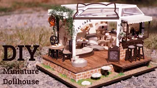 DIY Miniature Dollhouse Kit / CuteBee / Cat Cafe Garden (Customized Kit)