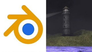Анимированная сцена с маяком (Blender 3D)