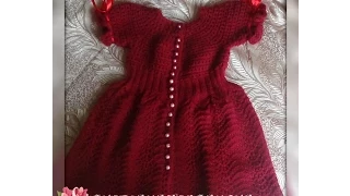 Платье на девочку СПЕЛАЯ ВИШНЯ. Часть 2. Knitting dress for girls