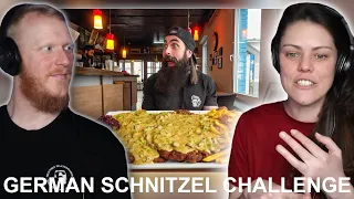 #beardmeatsfood SCHNITZEL CHALLENGE IN GERMANY REACTION | OB DAVE REACTS