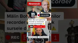 Mălin Bot cere patronilor recorder și newsweek sursele de finanțare⚠️#malinbot #stiri #recorder #fyp