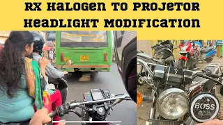 Yamaha RX I Projector Headlight Installation Guide (Kannada) | rx135 modification #hubli