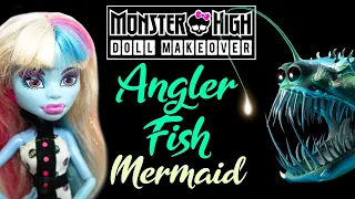 Making STEAMPUNK ANGLER FISH MERMAID / Monster High Doll Repaint by Poppen Atelier