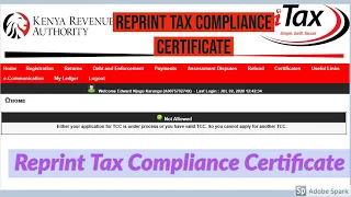 Reprint Tax Compliance Certificate