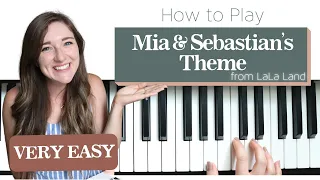 Mia & Sebastian's Theme from LaLaLand Easy Piano Tutorial for Beginners (w/sheet music)