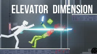 People Playground vs Melon Playground in Mysterious Dimension Elevator