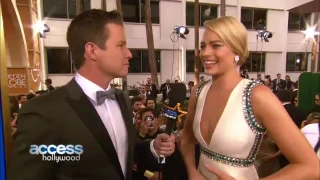 Golden Globes 2014 Margot Robbie Dishes On Her Revealing Scenes In Wolf Of Wall Street  Will Smith C